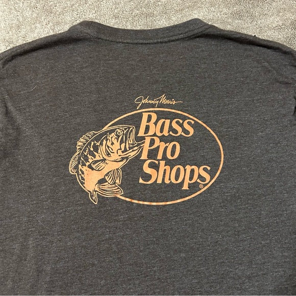 Bass Pro Shops Long Sleeve Cotton T-Shirt Large Brown with Orange Print - Picture 8 of 8